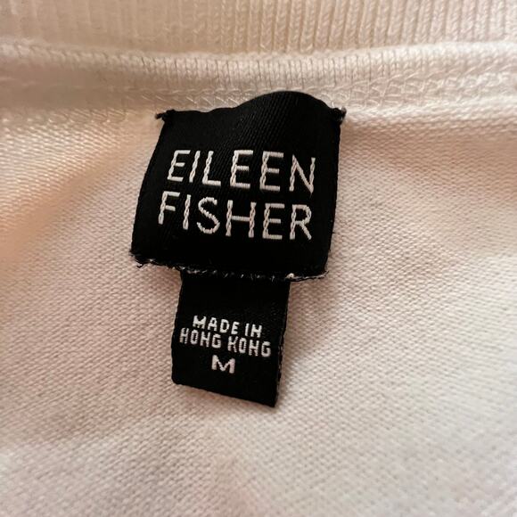 Eileen Fisher White Cropped Jacket Medium Minimalist Modern - Picture 8 of 11